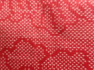 アンティーク　花模様織り出し本場大島紬着物(5マルキ)